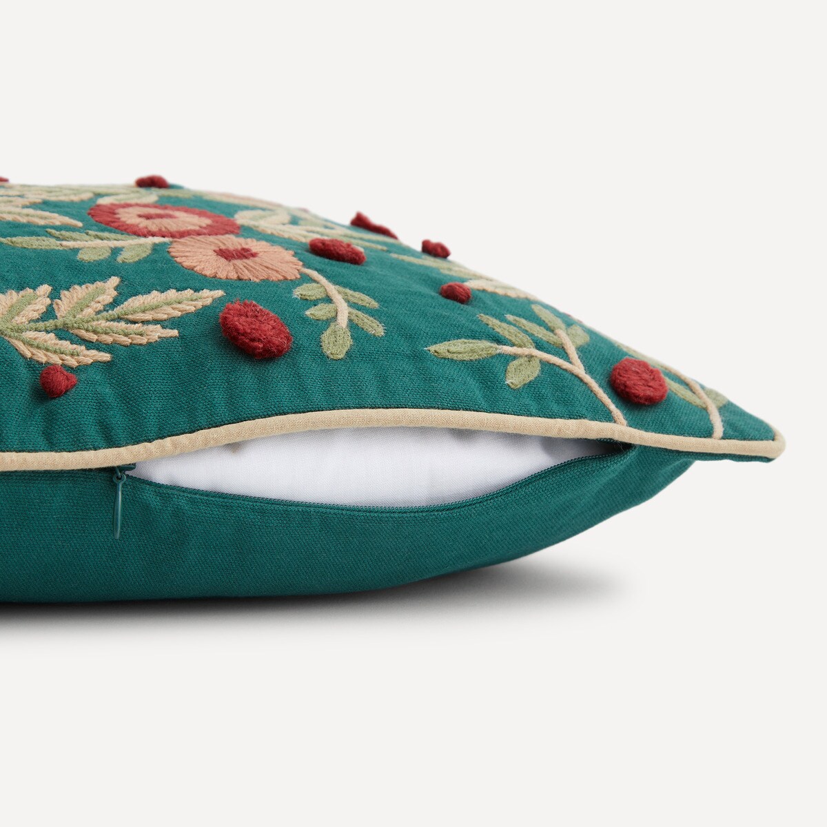 Almofada Decorativa Retangular Bordada Flolky Multicolor-3