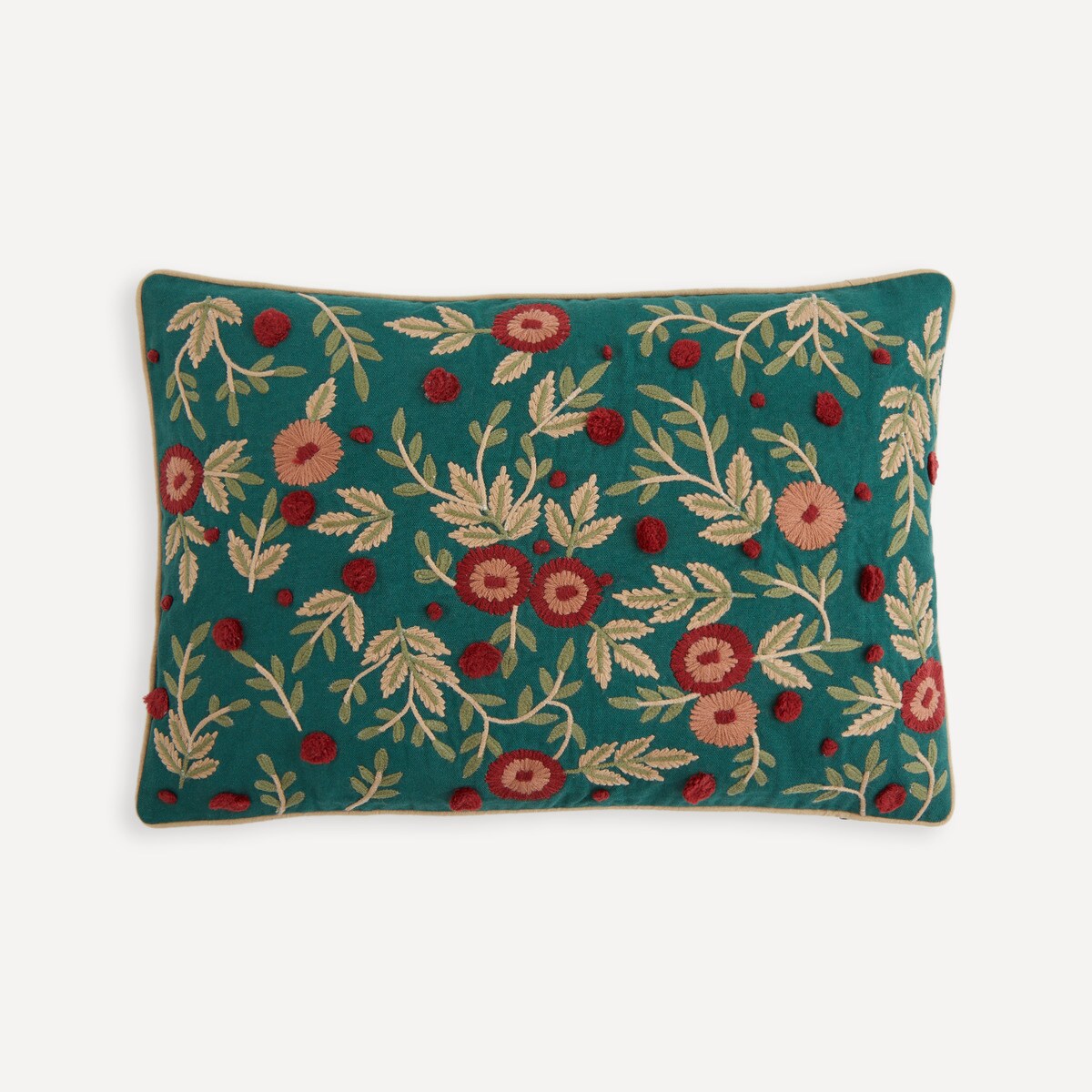 Almofada Decorativa Retangular Bordada Flolky Multicolor-2