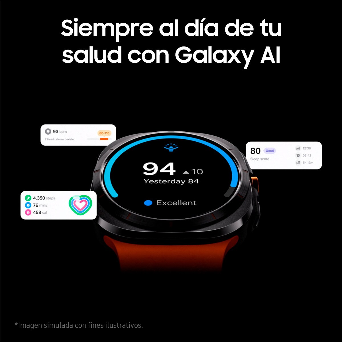 Samsung Galaxy Watch Ultra con caja Titanio y correa gris oscuro