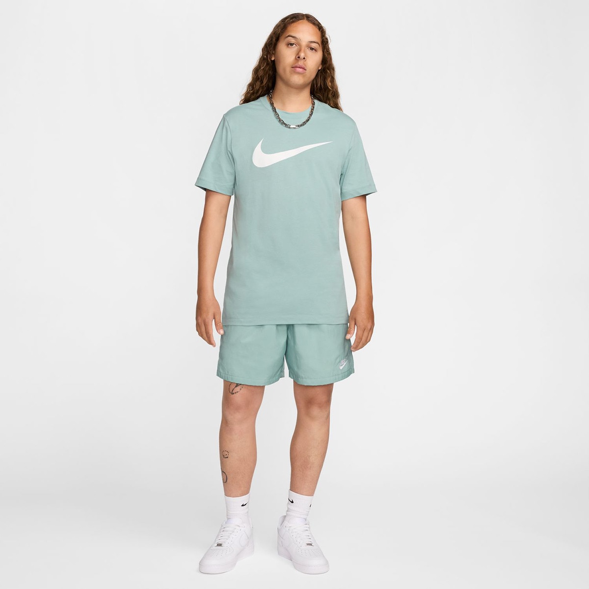 T-shirt de Homem Icon Swoosh Verde-4