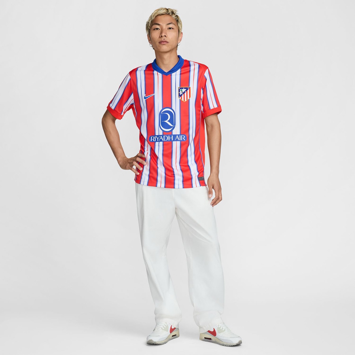 T-shirt de Homem 1.º Equipamento Stadium Atlético de Madrid 2024-2025 Réplica Vermelho / Branco-7