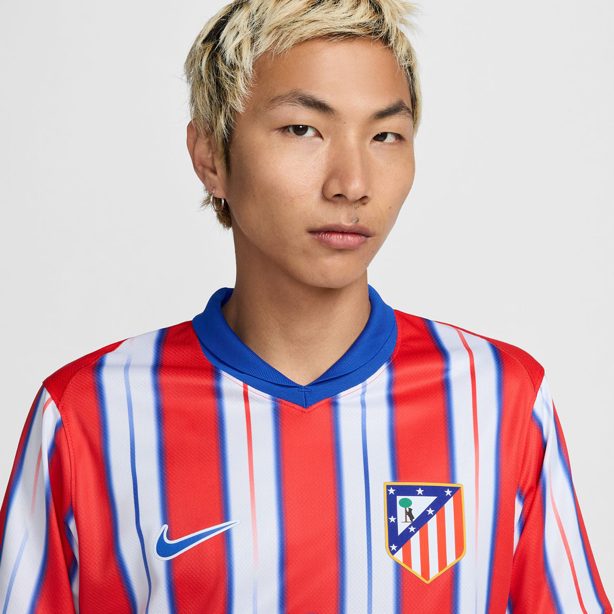 T-shirt de Homem 1.º Equipamento Stadium Atlético de Madrid 2024-2025 Réplica Vermelho / Branco-4