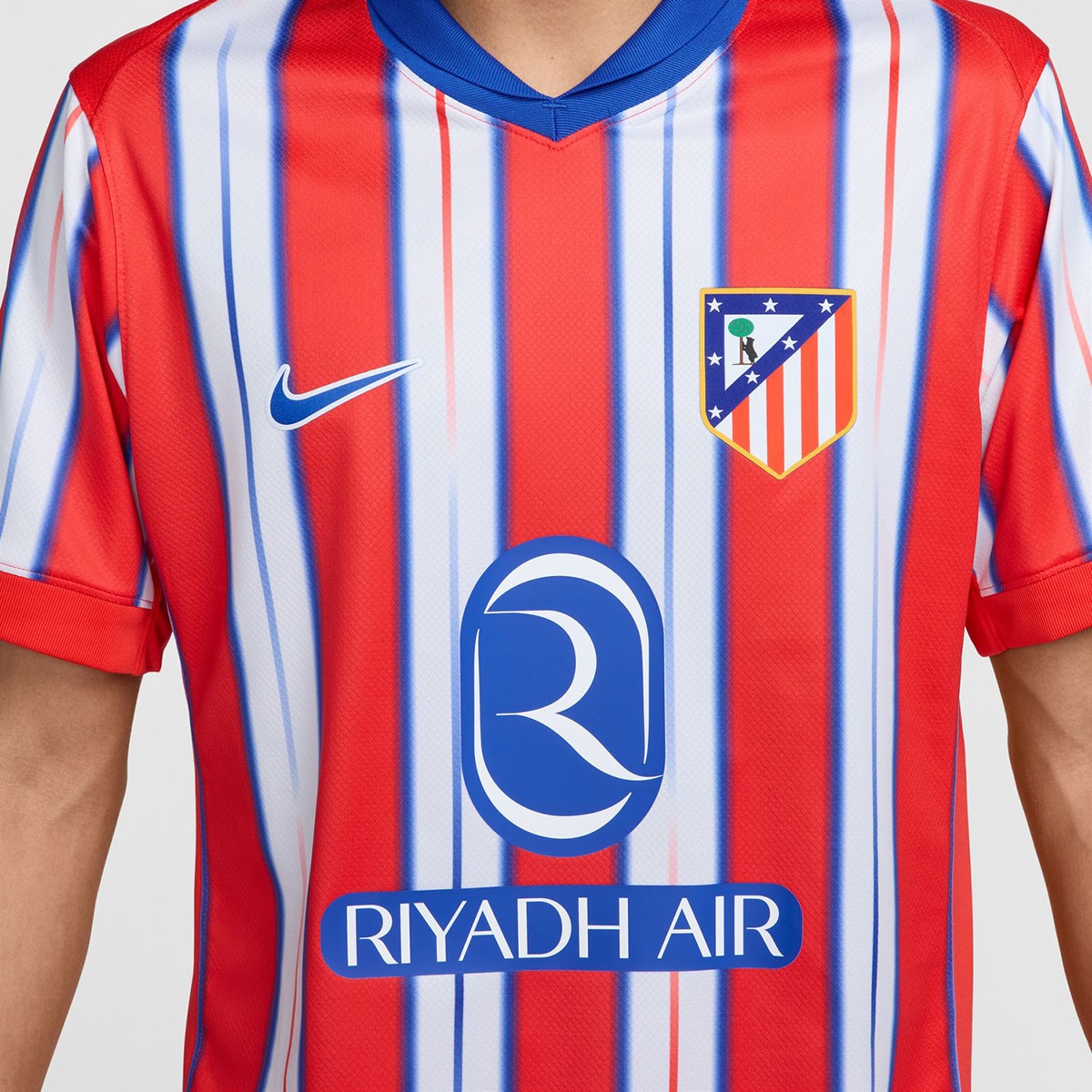 T-shirt de Homem 1.º Equipamento Stadium Atlético de Madrid 2024-2025 Réplica Vermelho / Branco-3
