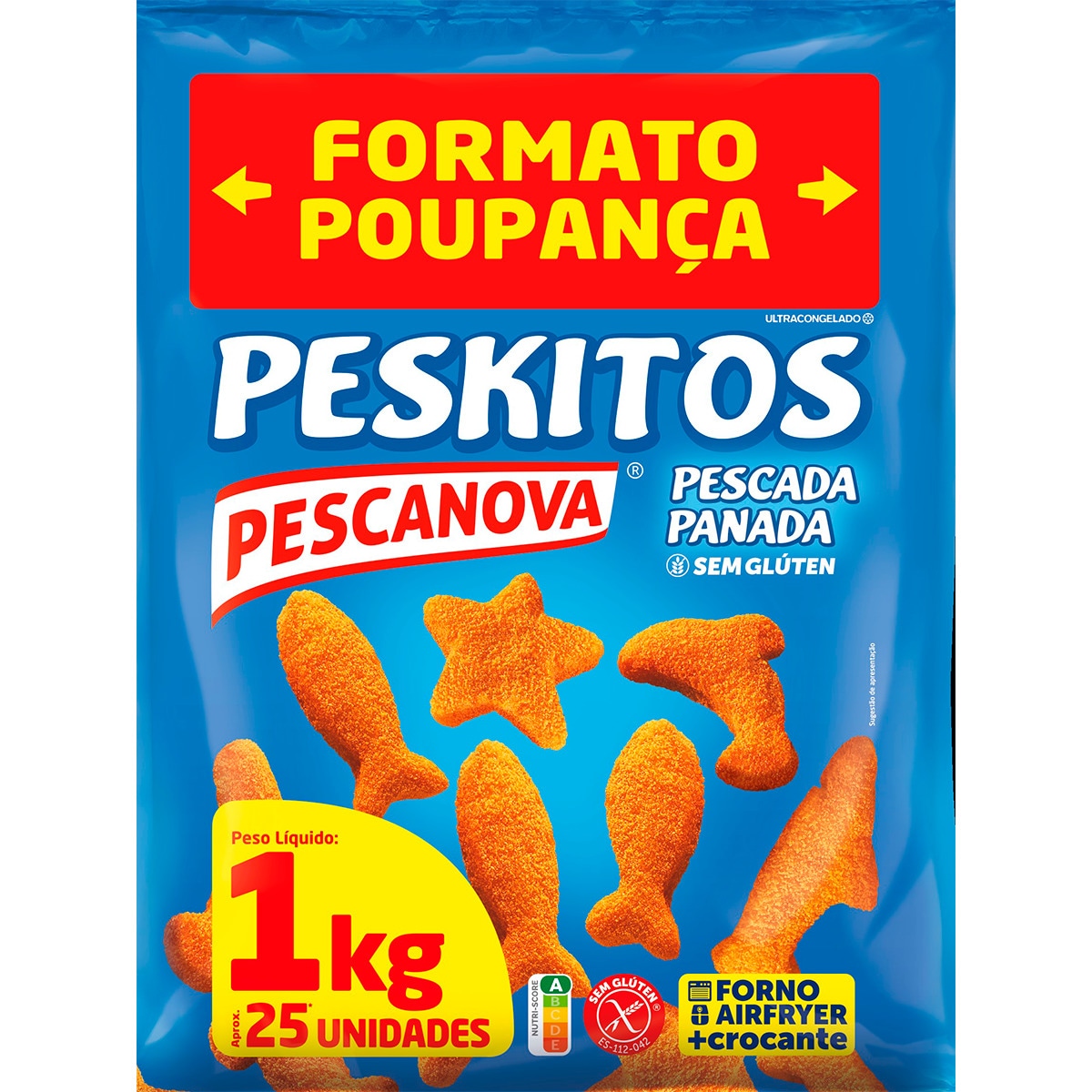 Peskitos Pescada Panada sem Glúten embalagem 1 kg