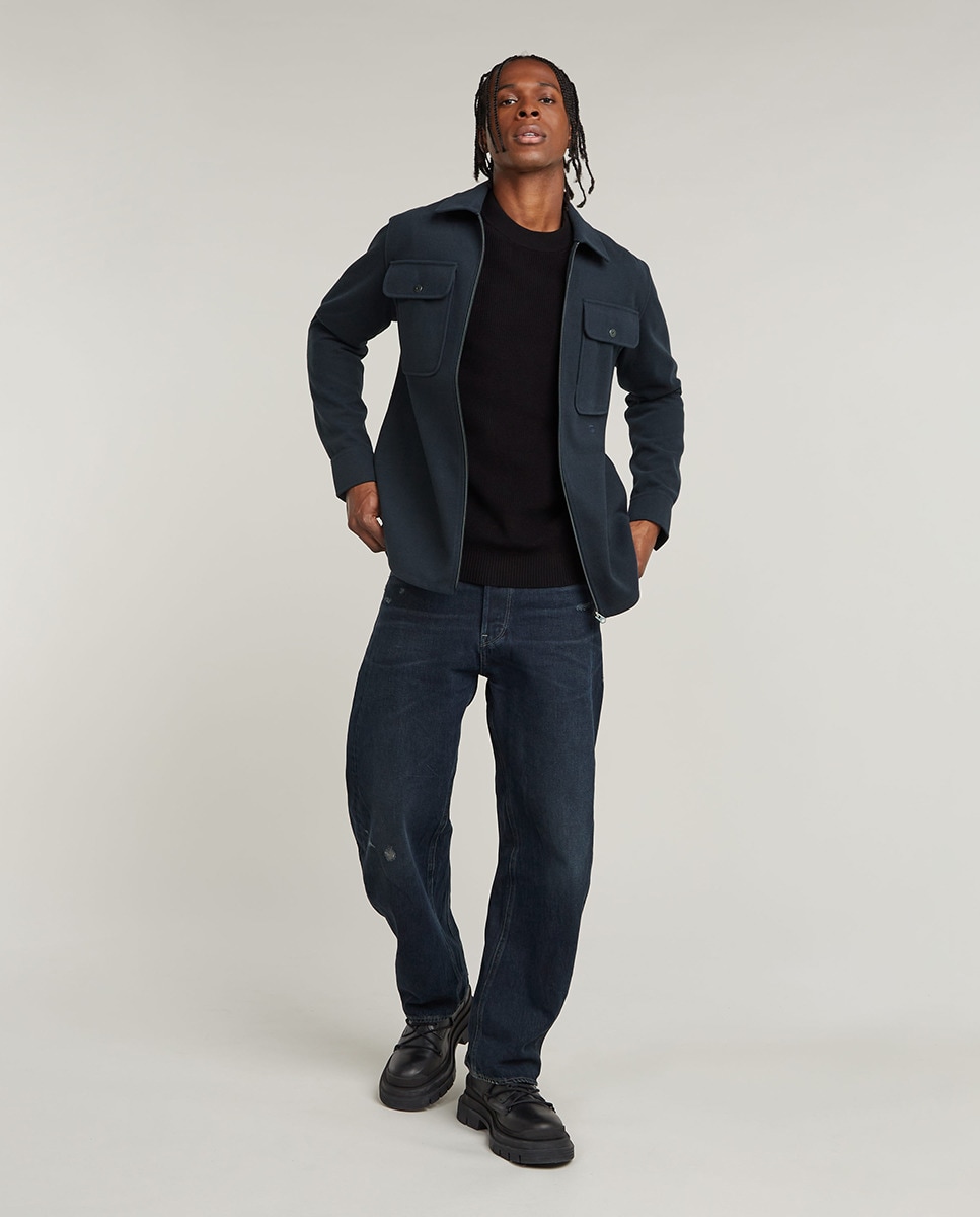 Sobrecamisa Zip Azul-7