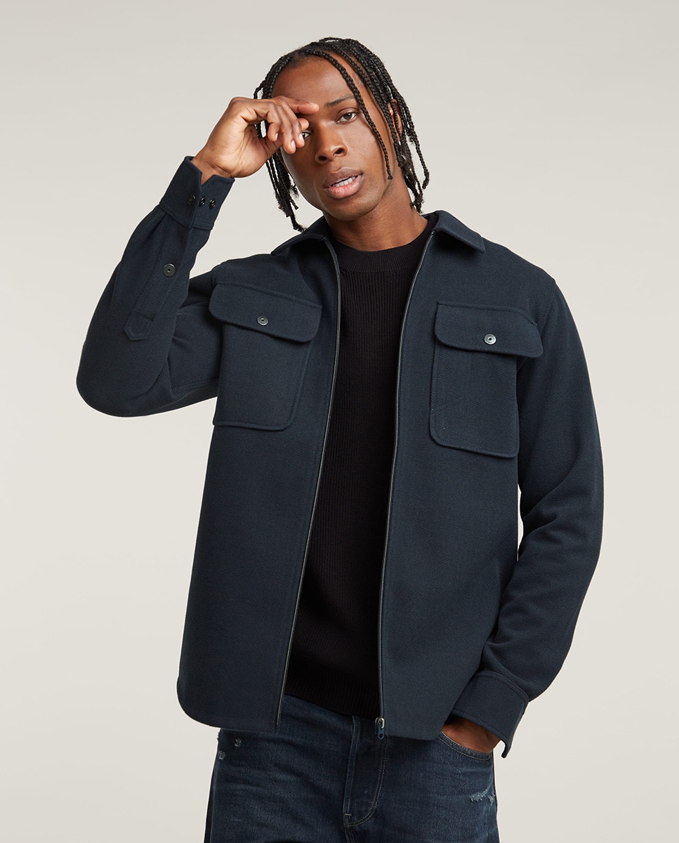Sobrecamisa Zip Azul-1