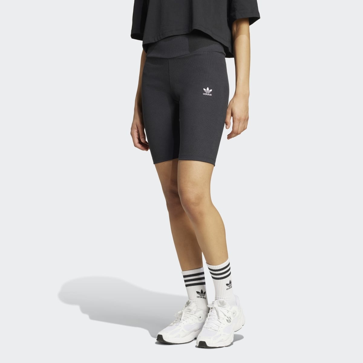 Leggings de Mulher Essentials Rib Originals Preto-1