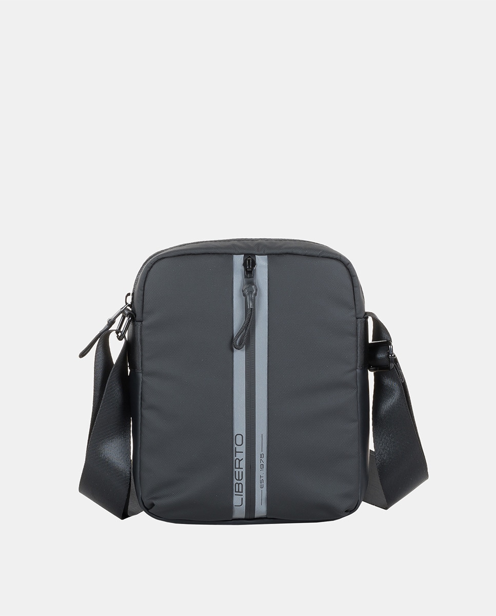 Mala a Tiracolo Pequena com Bolso Central Preto-1