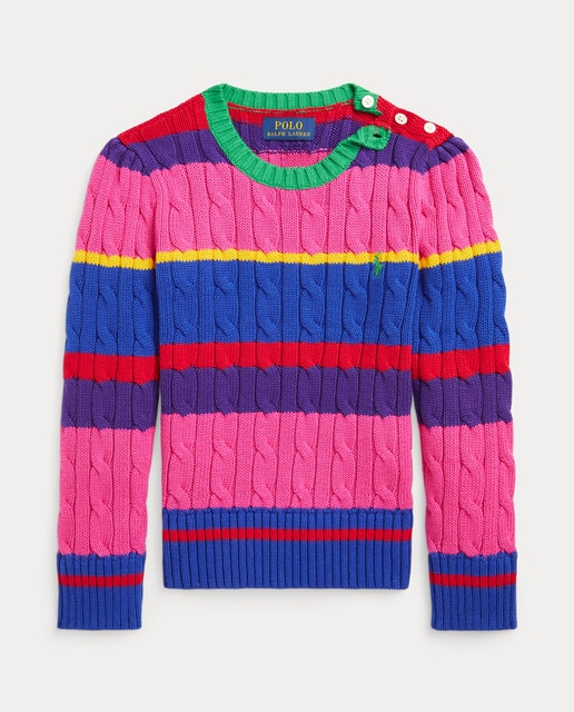 Imagen 0 de Jersey de niña de rayas multicolor