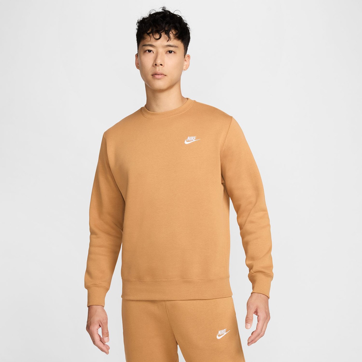Sweatshirt de homem Sportswear Club Fleece Nike Argila-1