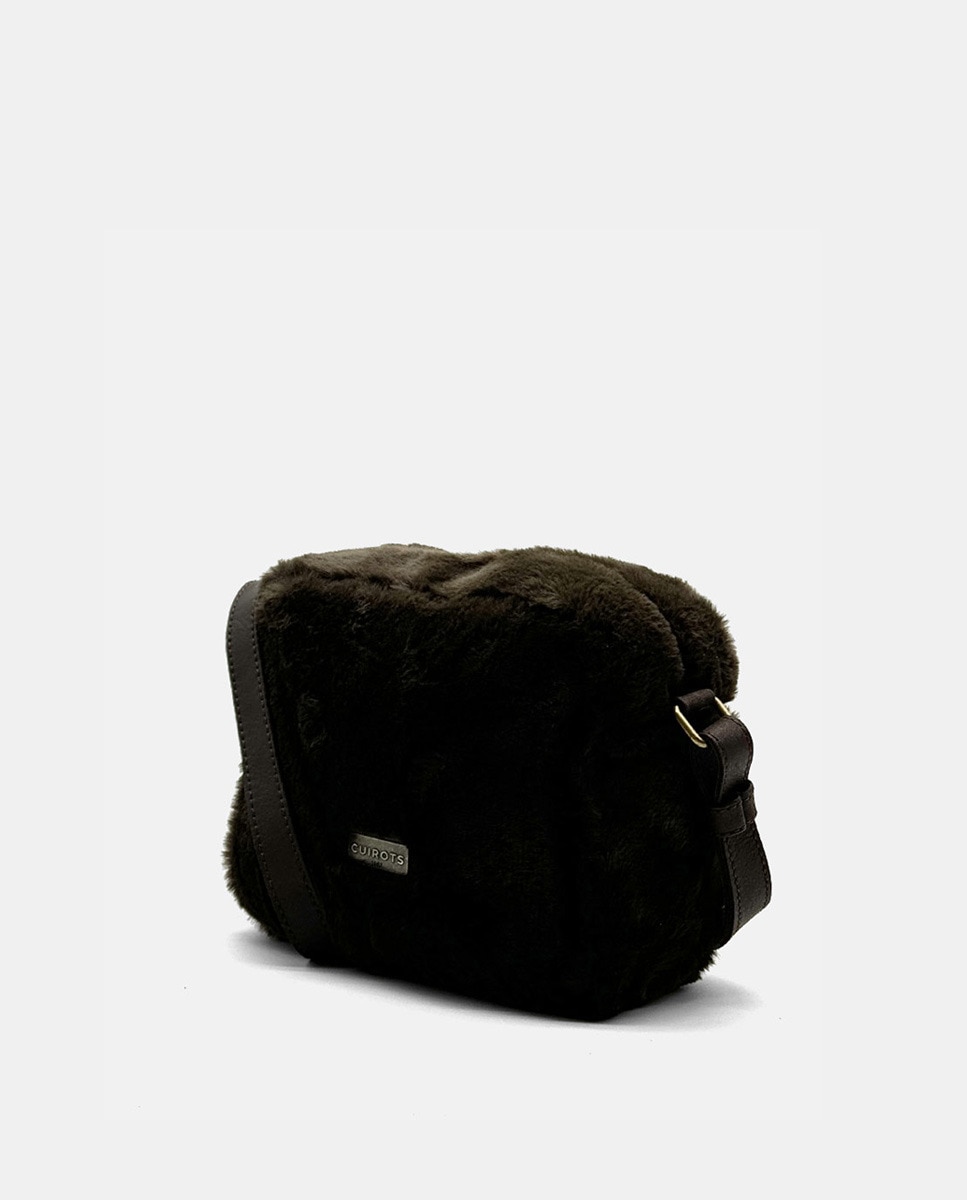 Mala a Tiracolo Pequena Grosseto com Pelo Castanho-2