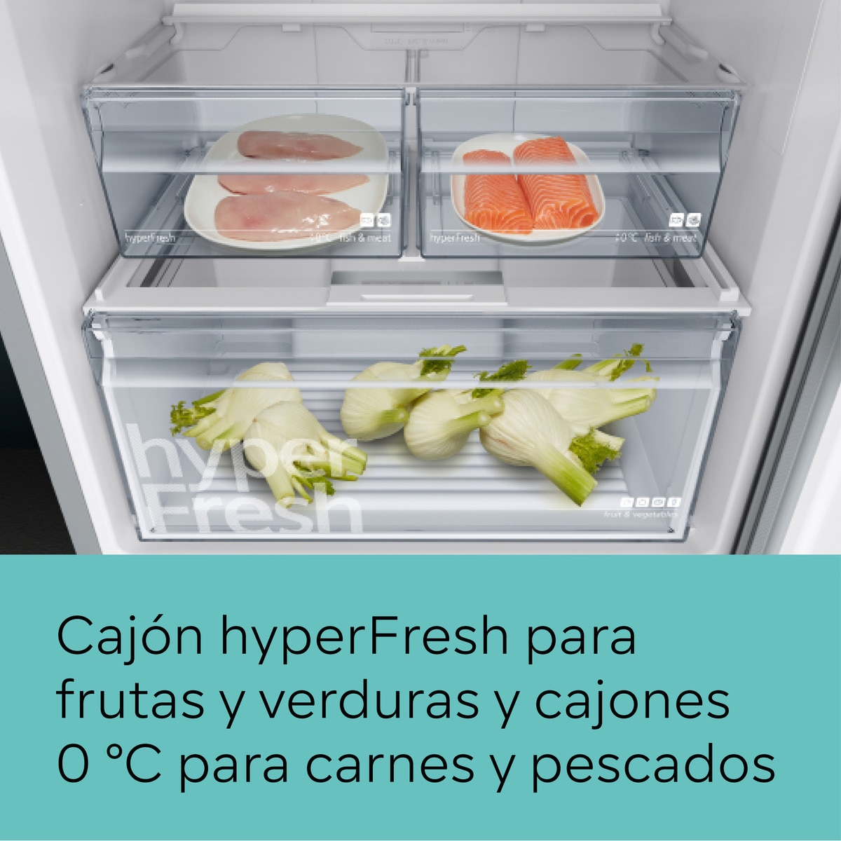 Frigorífico Combinado Siemens KG49NXIDQ No Frost, multiAirflow e de 203 cm - Aço Escovado Antidedadas Aço inoxidável-5