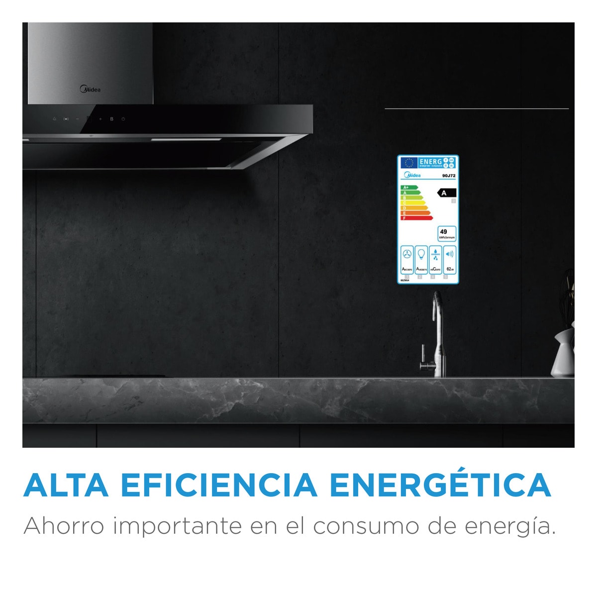 Exaustor de Parede Midea MH60B4300B-ES com 4 Níveis de Potência e de 60 cm - Inox Inox-3