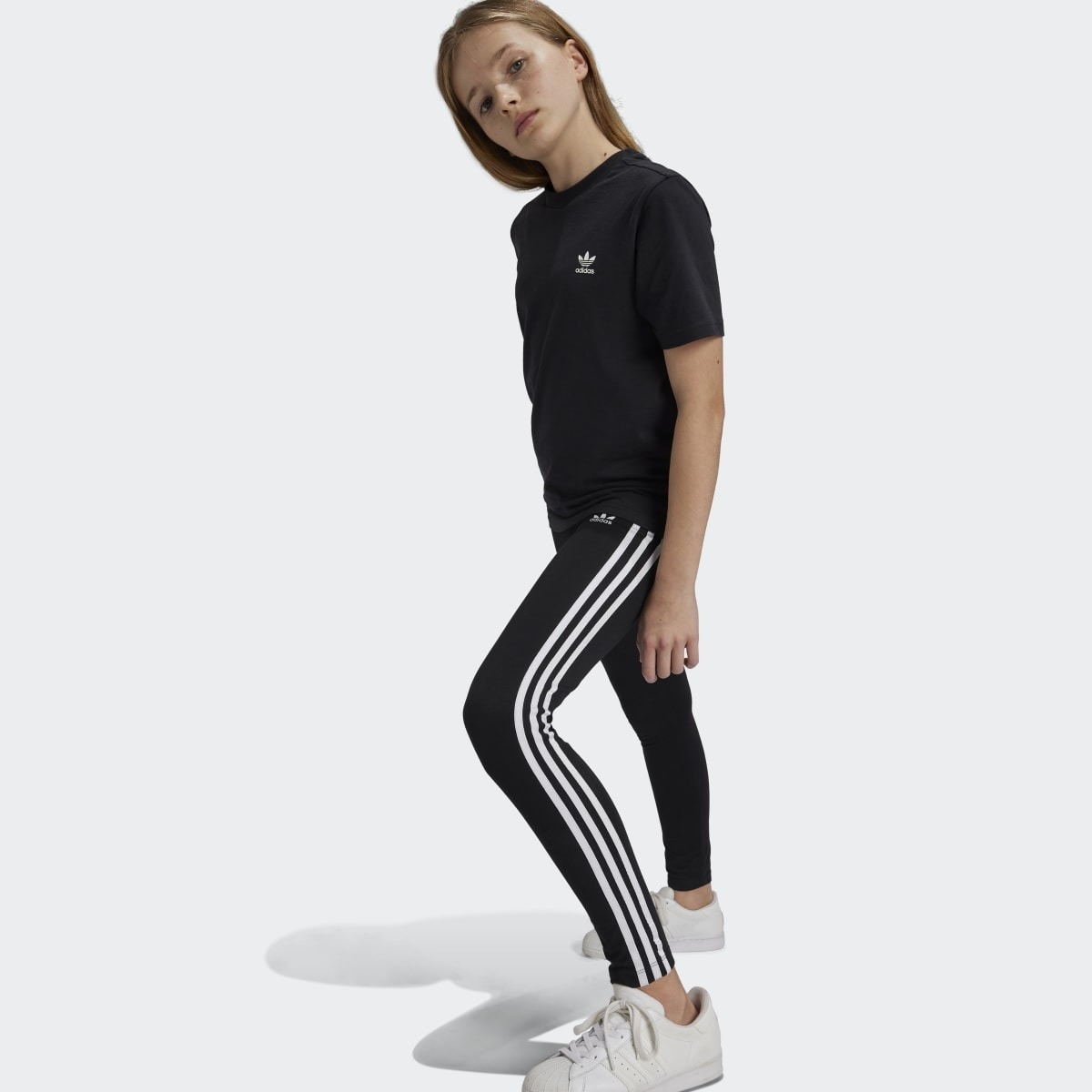 Leggings de Menina Leggings Adicolor Originals Preto-5