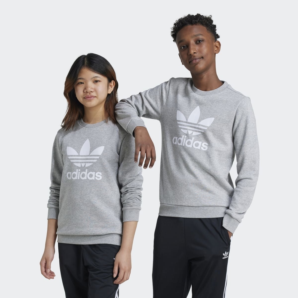 Sweatshirt de criança Trefoil adidas Originals Cinzento-1