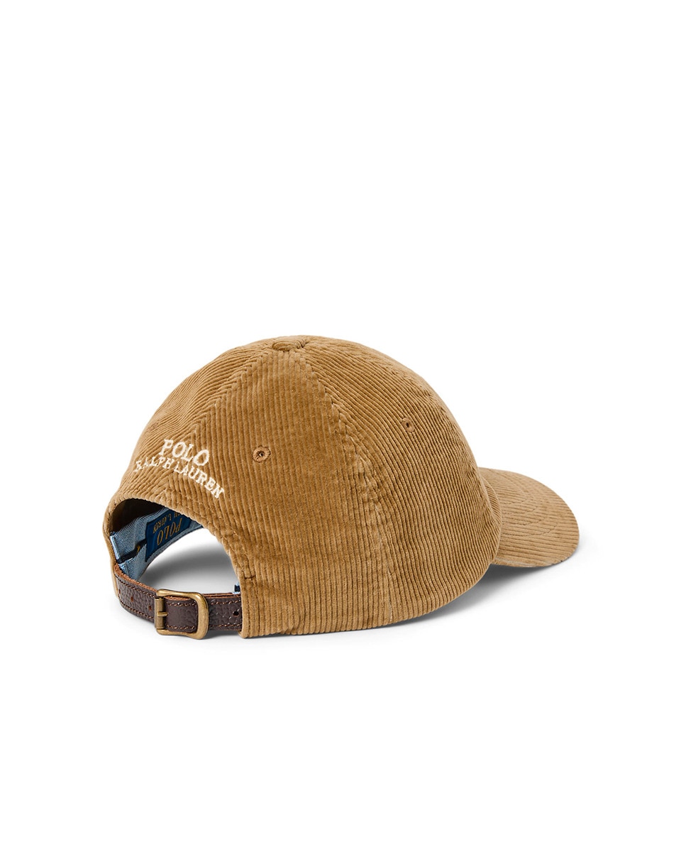 Boné de Bombazina com Cavalo Bordado Castanho-2