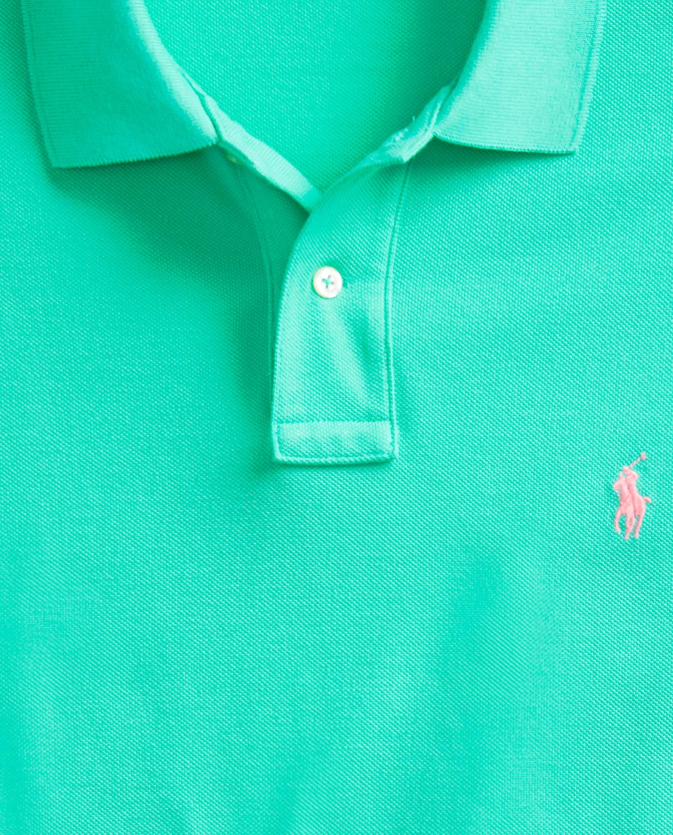 Polo Piqué Slim Fit Verde luminoso-7