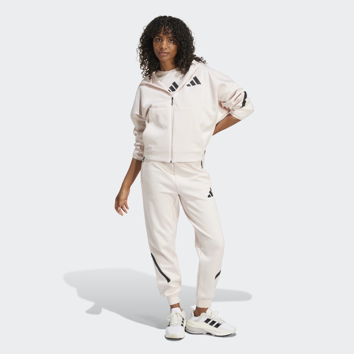 Calças de mulher Z.N.E adidas Rosa-pálido-5