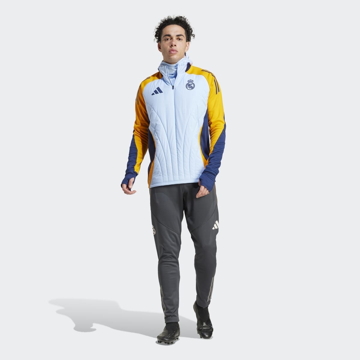 Calças de Homem Real Madrid Winterized Cinzento-5