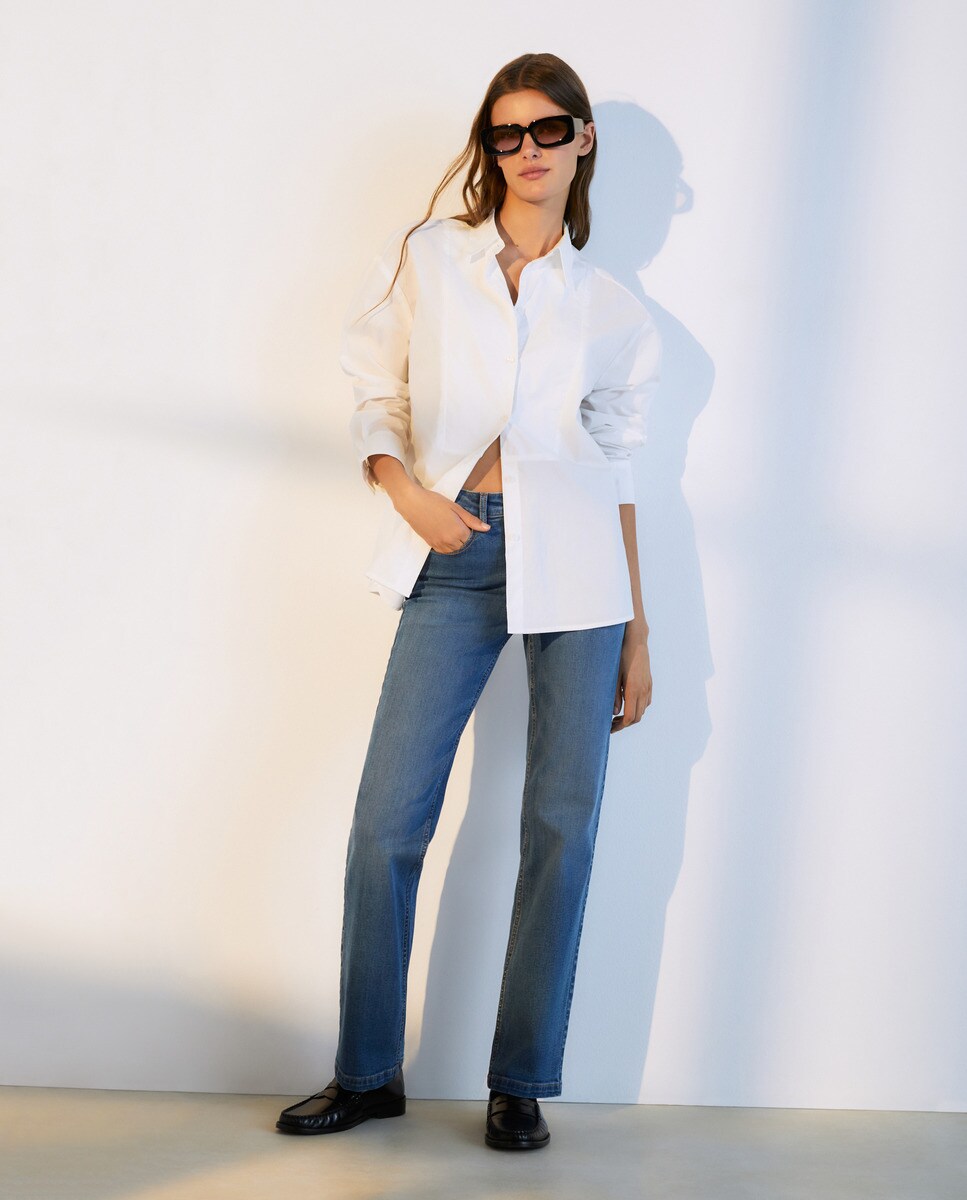 Corte Inglés Vaqueros Blancos Anchos Mujer Pantalones Anchos