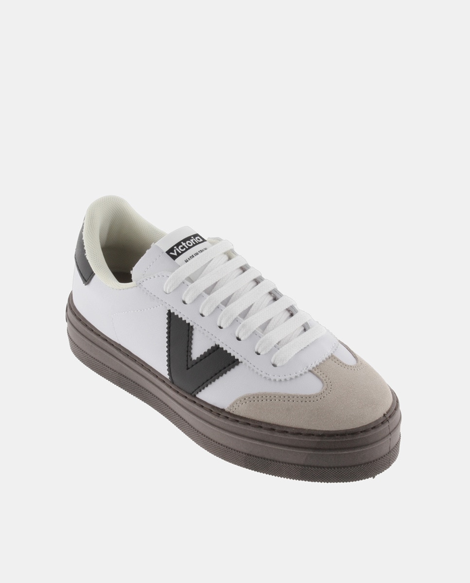 Sapatilhas Baixas com Plataforma Branco-2