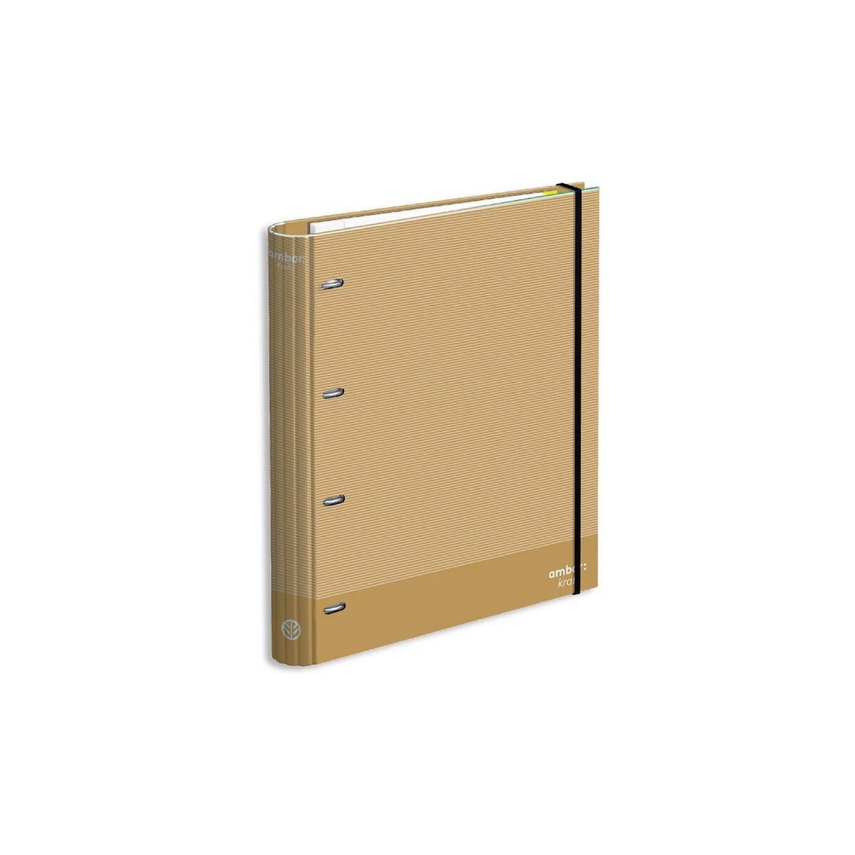 Capa Kraft A4 4 Argolas Lombada 7 Vincos Recarga Pautada 5