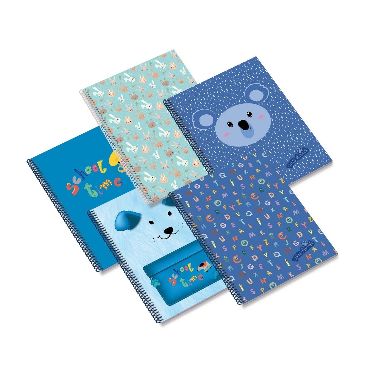 Imagem 0 de Caderno Espiral A5 80F School Time Boy Pautado Ambar