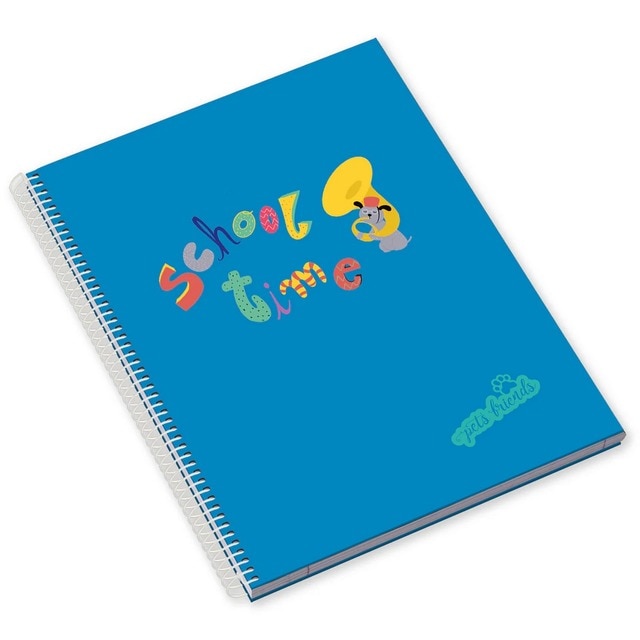 Imagem 0 de Caderno Espiral Capa Dura A5 80F 90G School Time Boy Pautado Ambar