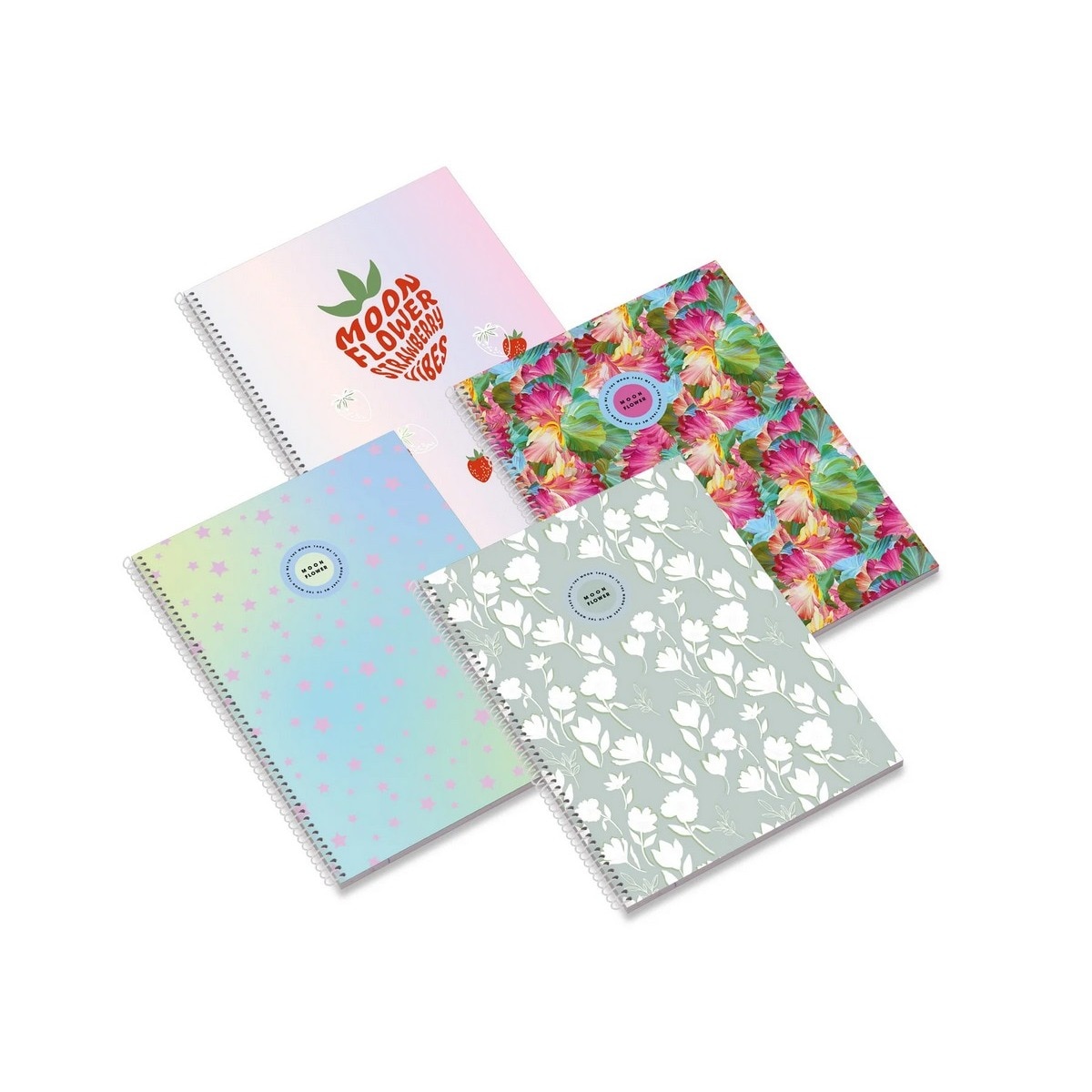 Imagem 0 de Caderno Espiral A5 80F Teen Moonflower Quadriculado 24 Ambar