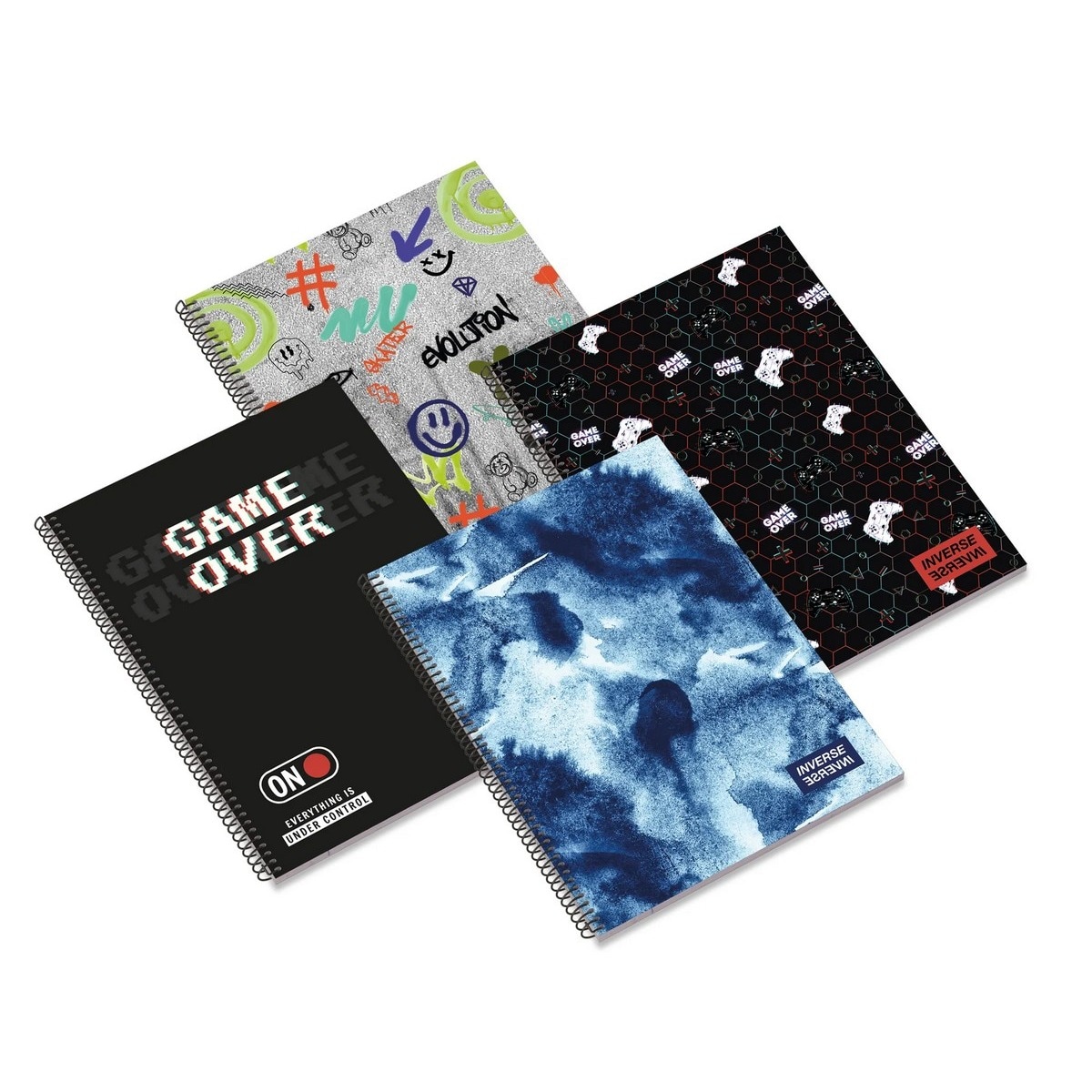 Caderno Espiral Capa Dura A5 80F 90G Teen Inverse Pautado 24 Ambar 5