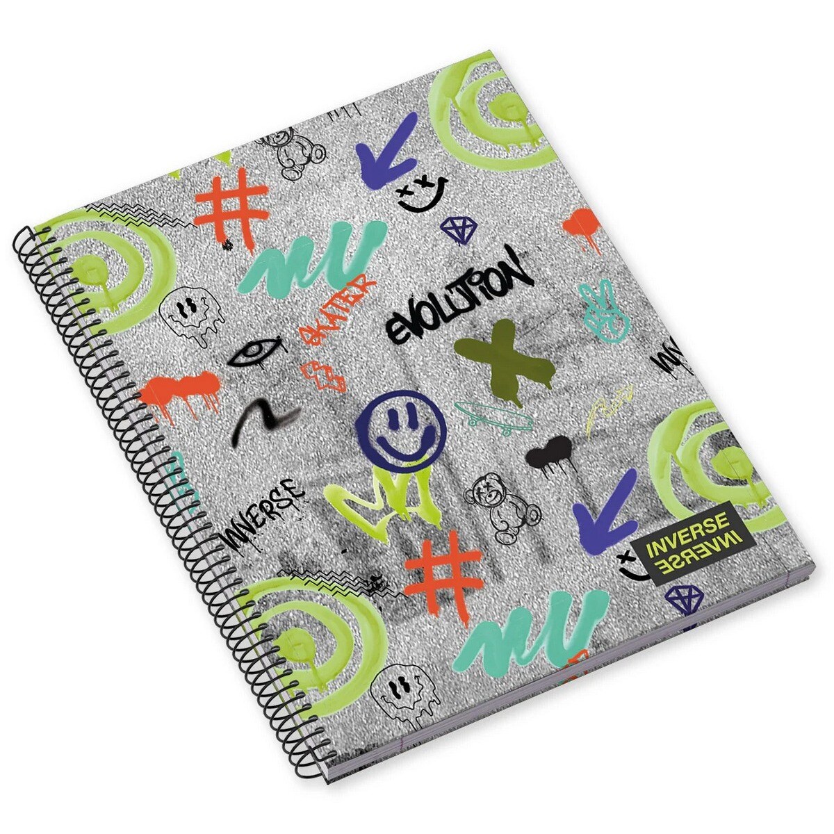 Caderno Espiral Capa Dura A5 80F 90G Teen Inverse Pautado 24 Ambar 3