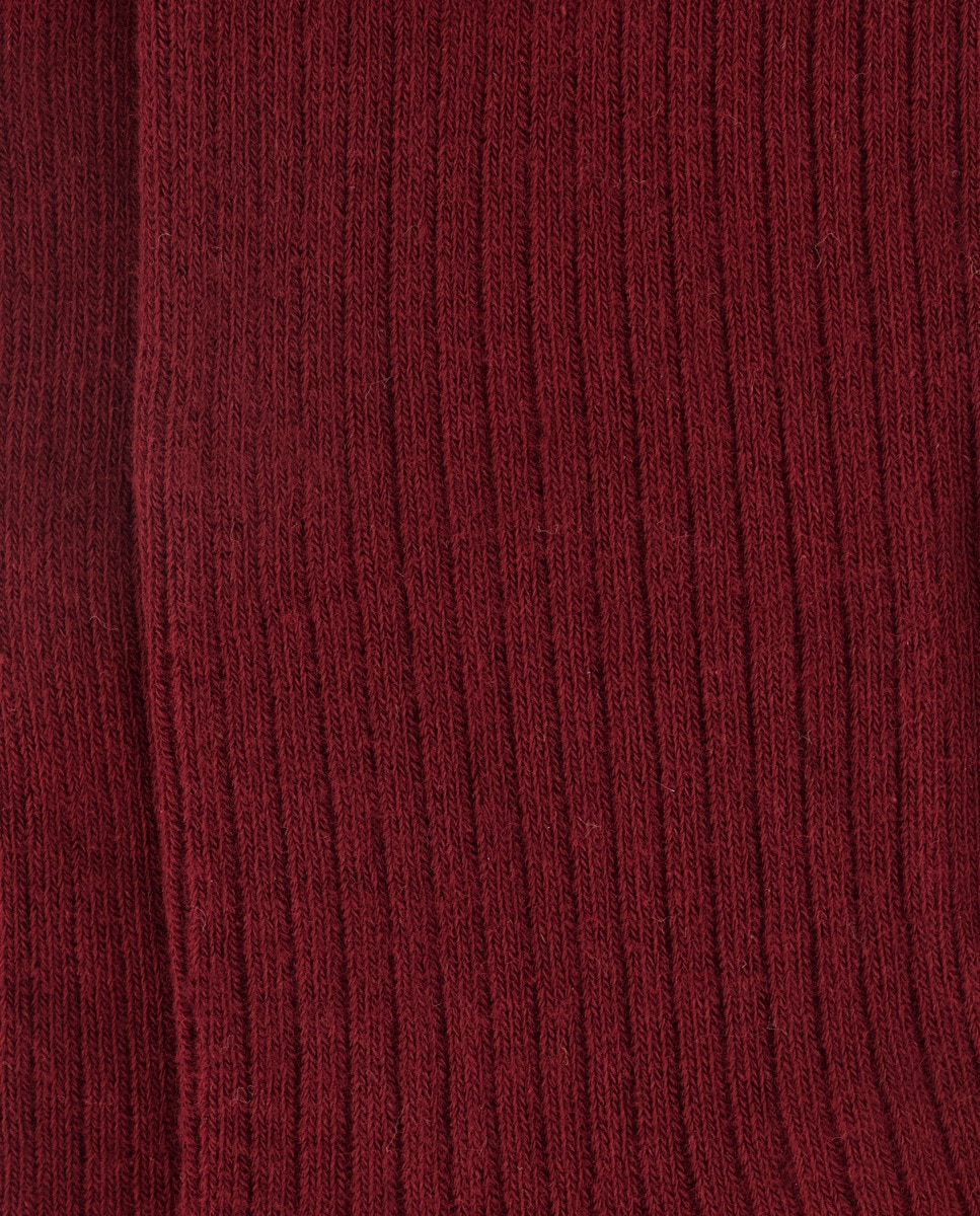 Meias Caneladas Bordeaux-2