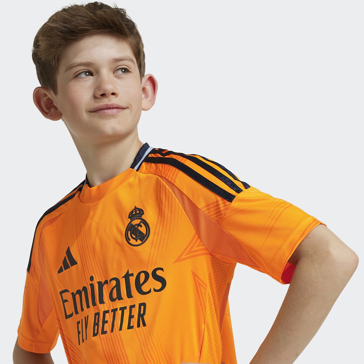 T-shirt de Criança 2.º Equipamento Real Madrid 24/25 Laranja-4