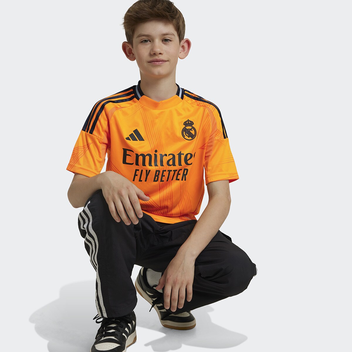 T-shirt de Criança 2.º Equipamento Real Madrid 24/25 Laranja-3