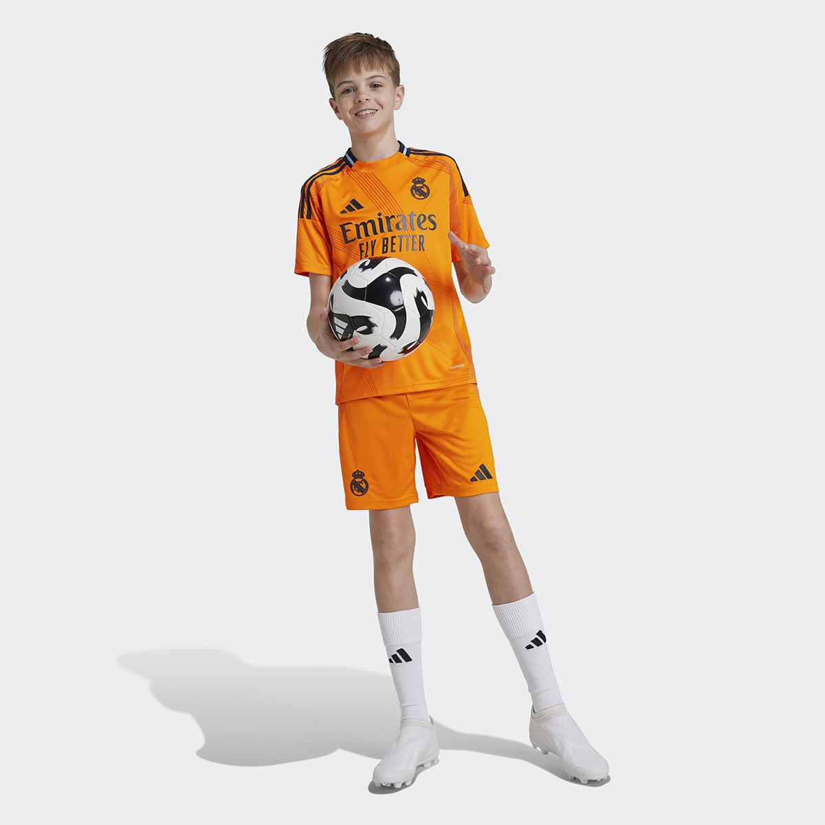 Conjunto de Criança 2.º Equipamento Real Madrid 24/25 Laranja-5
