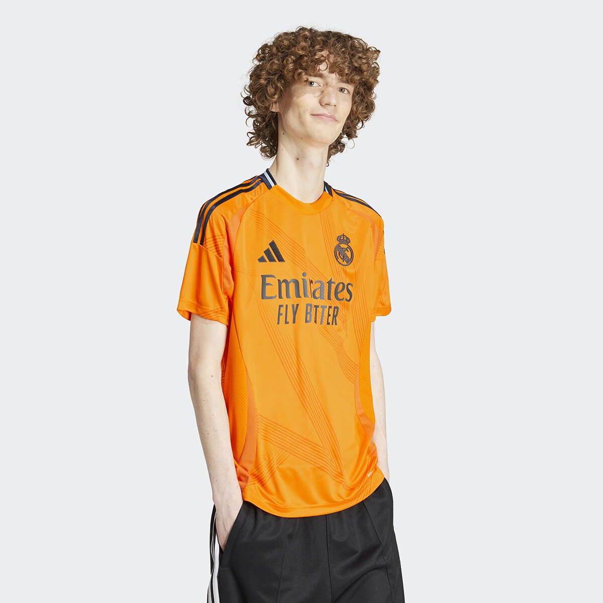 T-shirt de Homem 2.º Equipamento Real Madrid 24/25 Laranja-4