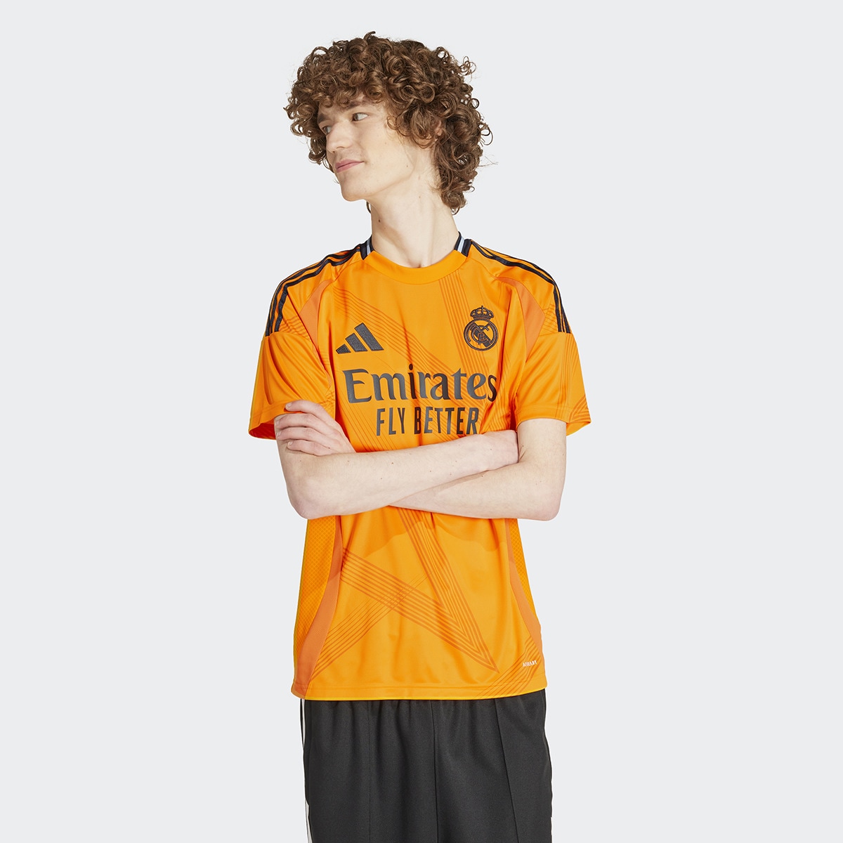 T-shirt de Homem 2.º Equipamento Real Madrid 24/25 Laranja-1