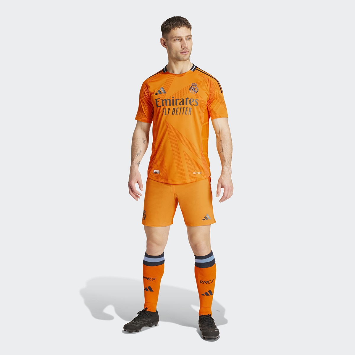 T-shirt de Homem 2.º Equipamento Real Madrid 24/25 Authentic Laranja-4