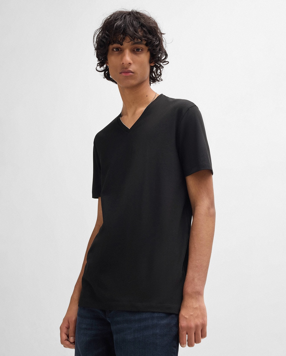 Imagem 0 de Embalagem de Duas T-shirts Slim Fit de Algodão Elástico