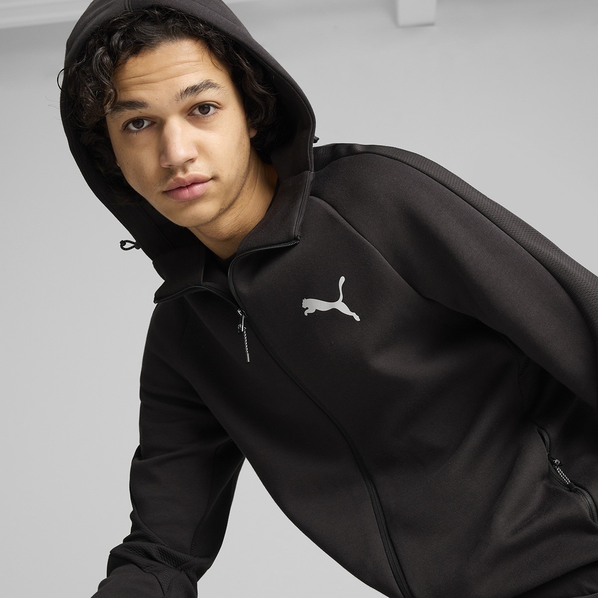 Sweatshirt de Homem Evostripe Full-Zip Hoodie DK Preto-4