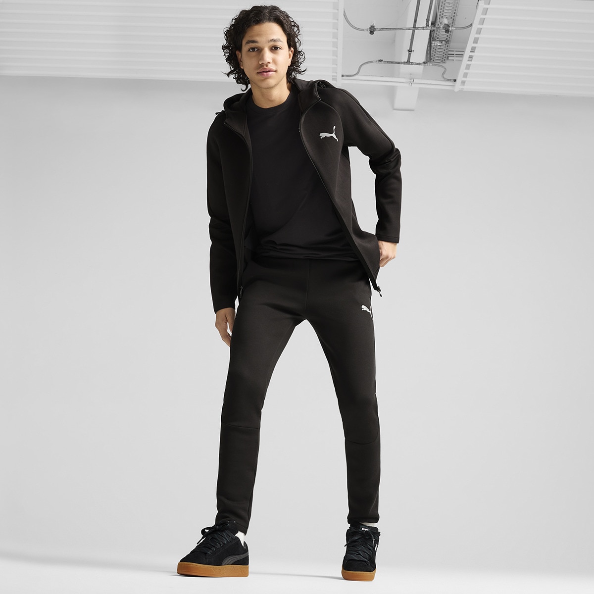 Sweatshirt de Homem Evostripe Full-Zip Hoodie DK Preto-5