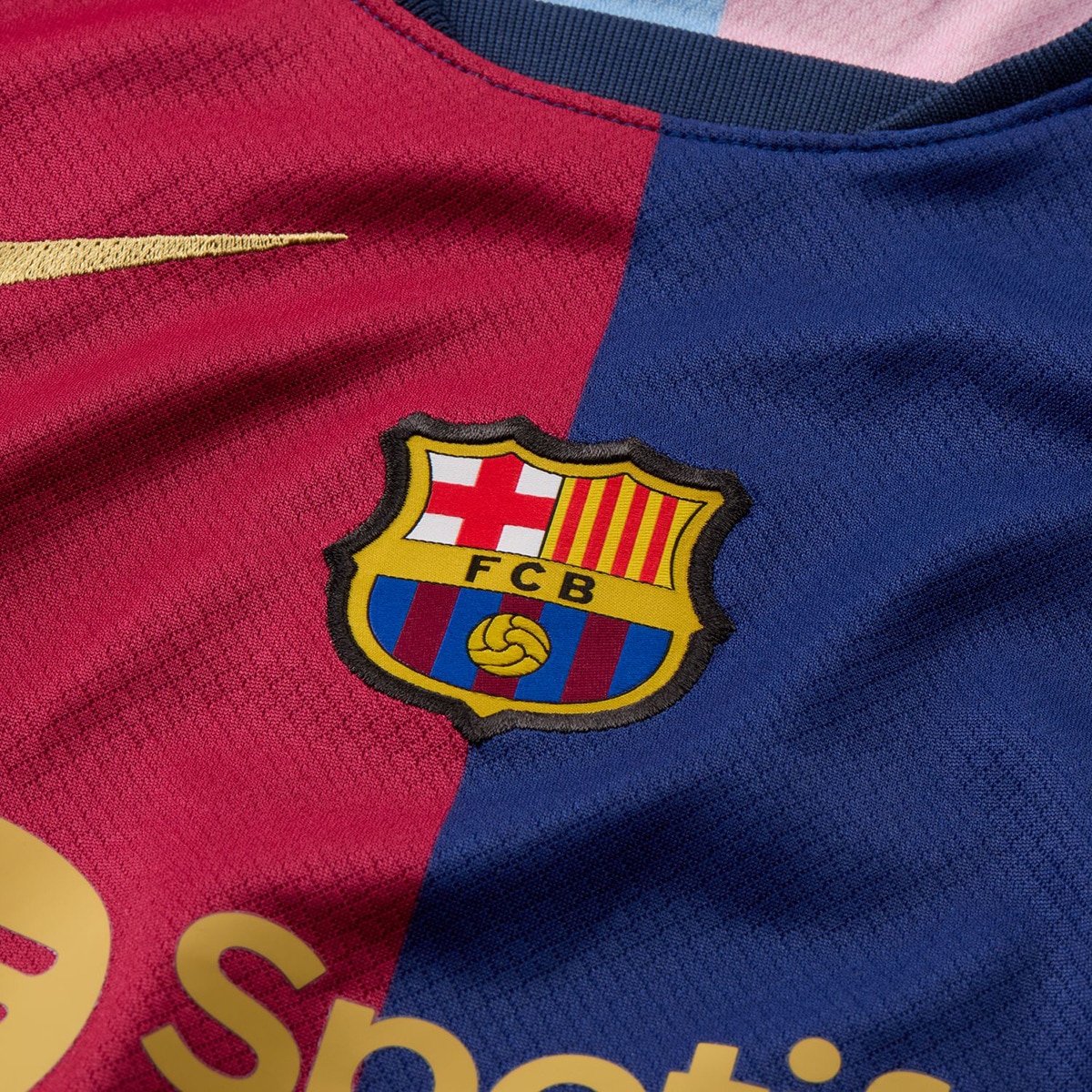 Conjunto de Criança 1.º Equipamento FC Barcelona 2024-2025 Stadium Azul-4