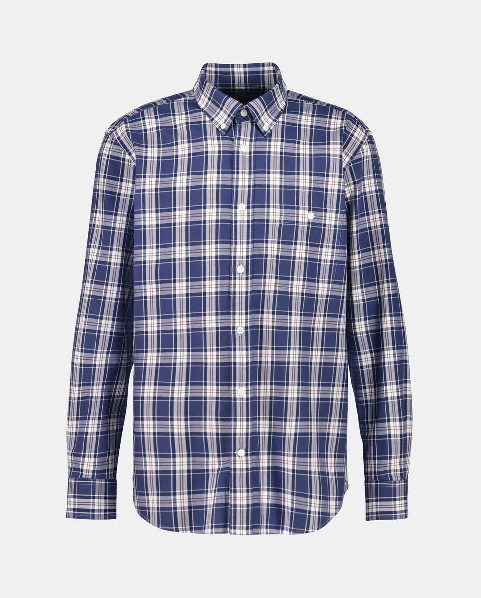 Camisa de homem com quadrados Verde-4