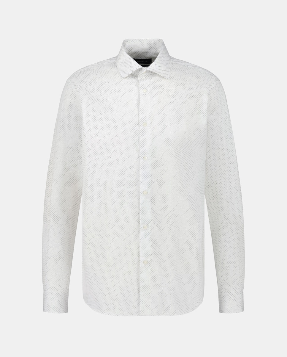 Camisa Formal com Micro Estampado Celeste-4