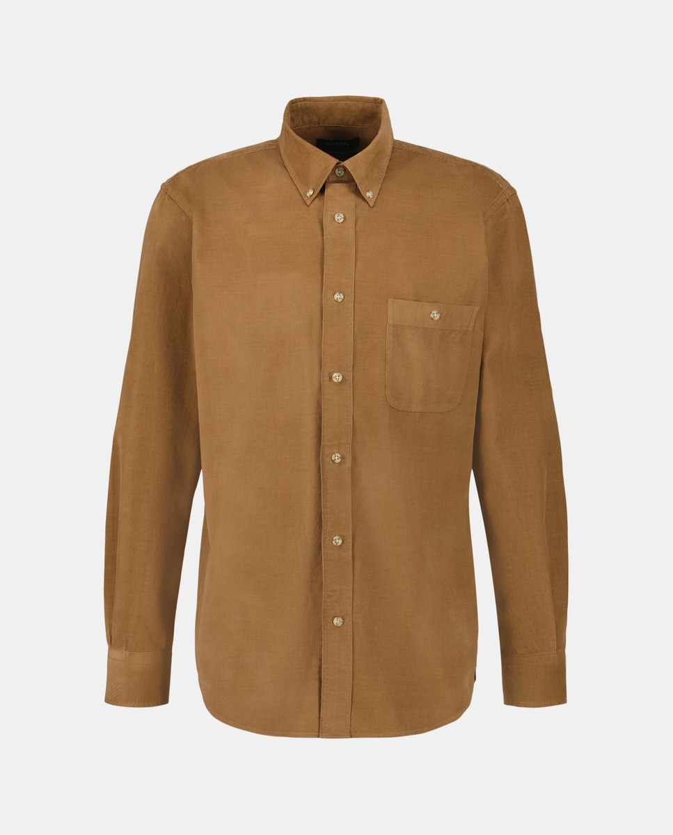 Camisa de Bombazina Camel-4