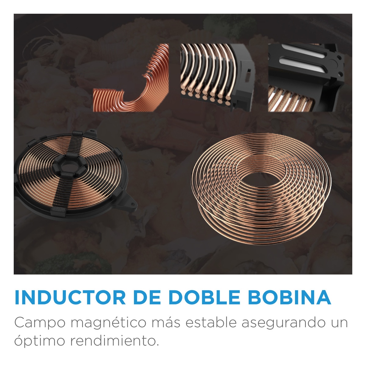 Placa inducción Midea con 3 zonas de cocción, Zona Gigante  - MIH740T279K0 Cristal negro-11