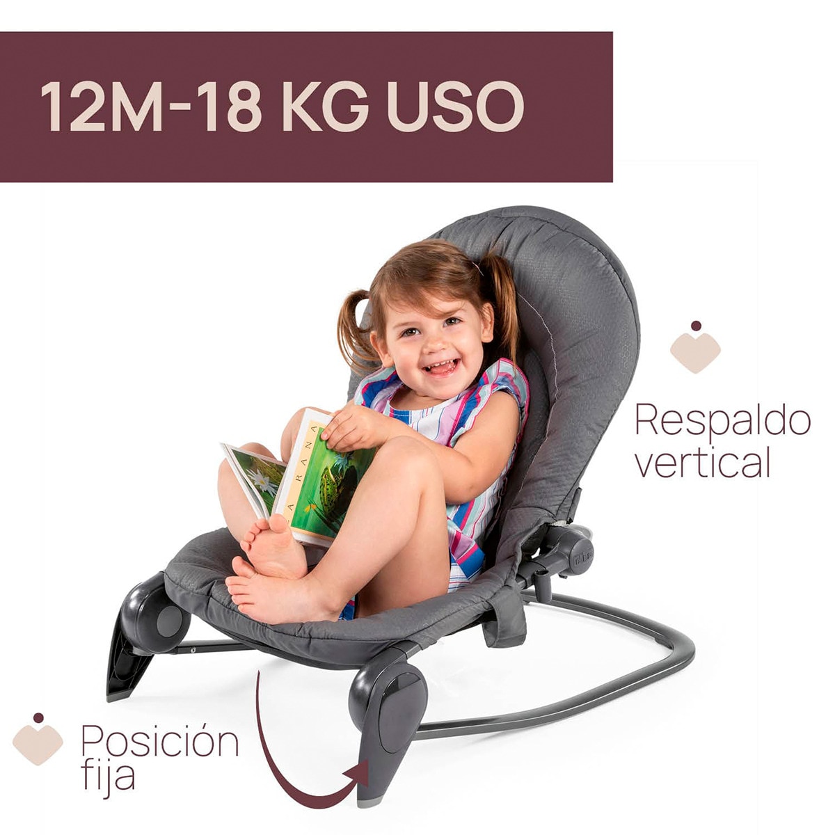 Espreguiçadeira Hooplà Cinzento-escuro-3