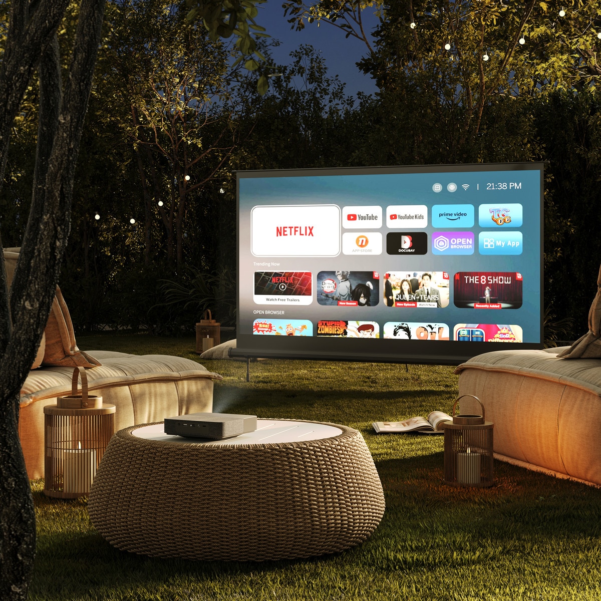 Proyector láser portátil We. by LOEWE Beam, Full HD, 100" Negro-8