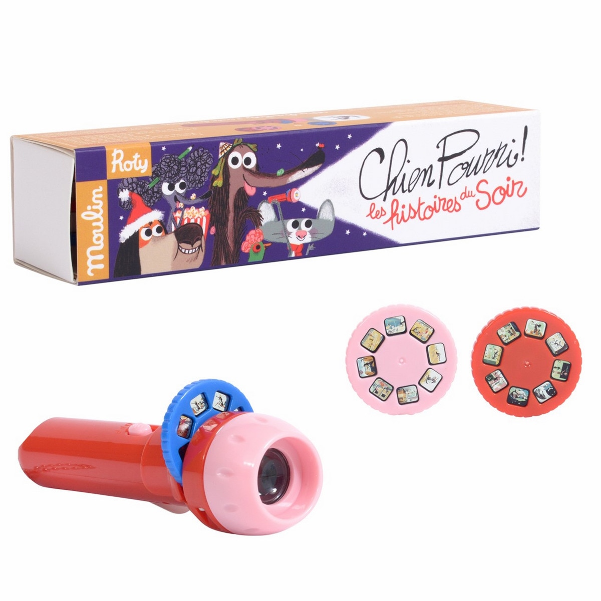 Imagem 0 de Lanterna de história do cão malcheiroso Moulin Roty azul