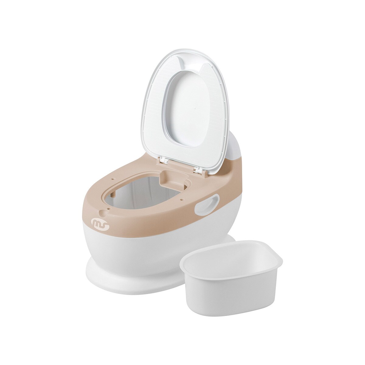 Orinal Baby Potty, 2-3 años, Con Sonido y asiento acolchado Beige-3